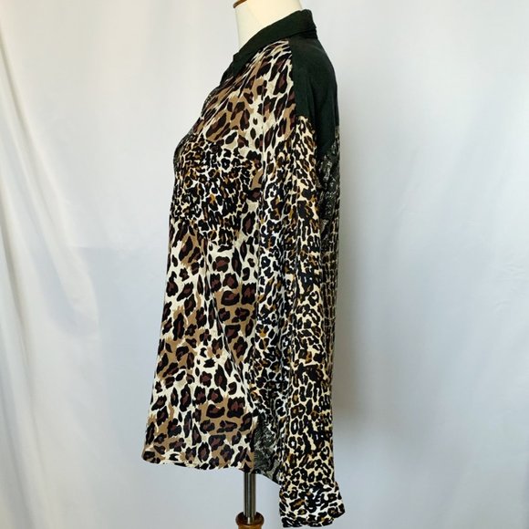 Next Move Vintage Animal Print Button Up Size Large - Picture 5 of 12